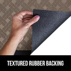 GORILLA GRIP 100% Waterproof All-Season WeatherMax Doormat, 47x35, US Designed Natural Rubber, Stain and Fade Resistant, Low Profile Indoor Outdoor Door Mats, Easy Clean Patio Mat, Taupe Basket Weave