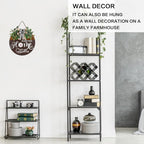 Interchangeable Seasonal Welcome Sign for Front Door, Rustic Round Wood Wreath Wall Hanging Decorations, for Spring Summer Fall Winter All Holiday Halloween Christmas Farmhouse Outdoor Home Decor