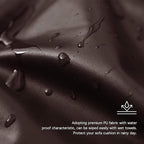 Yates Home PU Leather Couch Sofa Cushion Slipcover Water-Proof Elastic Chair RV Seat Covers Loveseat Sofa Furniture Protector Slip Cover for Settee Seater Replacement in Living Room（Sofa, Chocolate）