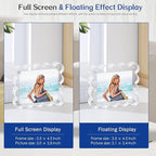 2Pack Magnetic Acrylic Picture Frames 2×3 Inch - Scalloped Glass Frame with 10+10mm Thick Block, Double Sided Clear Frames for Desktop Display | Trendy Home Gift (2 Pack, 2×3)