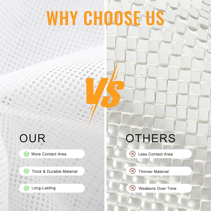 Silicone Non-Slip Rug Pad, Anti Skid Thin Area Rug Pad Gripper, Under Carpet Rug Mats for Hardwood Surface Floors, Keep Rugs in Place-2x6 Ft