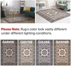 Keen Home Design 2x3 Rug - Machine Washable Entry Rug with Non-Slip Backing, Ideal for Enteryway, Kitchen, Bathroom, Laundry Room - Vintage, Easy Clean, Durable, Low Pile Rug - (2' x 3')