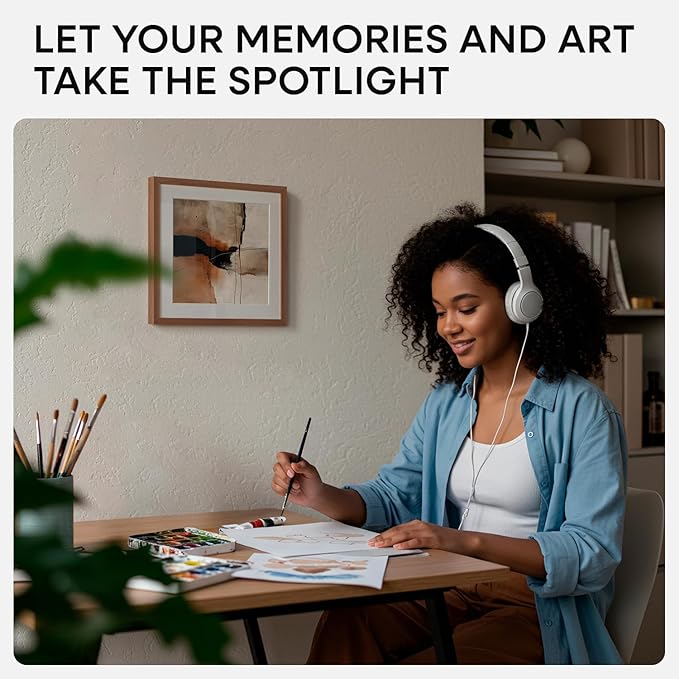 Homeforia 11x11 Picture Frame Brown, High-End Dark Oak 11 x 11 Square Brown Wood Frames with Mat 9 by 9 Photo, 11by11 Wooden Walnut Poster Frame Matted to 9x9 Print, Tempered Glass, Wall Kit, Set of 1