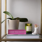 Paddywax Eco Collection Soy Wax Blend Candle in Glass Jar, Bamboo & Green Tea Scent, Green Vessel with Wood Lid, 8 oz