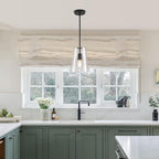 Black Big Pendant Lights Kitchen Island - Clear Glass Pendant Light Fixture Multiple Stems Rods 3 Units 12 Inch 3 Units 4 Inch (2 Pack Black Downrod Pendant with 7.5in W 9.5in H Shade)