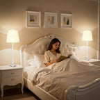 Vintage Table Lamp Set of 2, 33'' Tall Skinny Candle Stick Buffet Lamps with Pleated Shades, 3-Way Dimmable Bulb Included, Traditional Nightstand Bedside Lamps for Living Room Bedroom Dinning Entryway