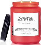 M&SENSE Caramel Apple Pie Candles for Home Scented, Natural Soy Wax 19.4oz Long Lasting 110 Hours Clean Non Toxic Large 2 Wick Candle Gifts for Thanksgiving Housewarming