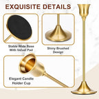 4PCS Candle Holder, Taper Candle Stick Holder - Gold Candle Holders, Holders Vintage Decor Dinner Table Dining Room Centerpieces Decorations for Wedding Fireplace Mantel.(Candles are not Included)