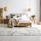 LUXE WEAVERS Modern Abstract Nature Cream Gray 5x7 Area Rug, Non-Shedding Carpet