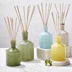 LAFCO New York Classic Reed Diffuser, Chamomile Lavender - 6 oz, Pack of 2 - Up to 3 Months Fragrance Life - Reusable, Hand Blown Glass Vessel - Natural Wood Reeds - Made in The USA