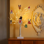 Money Tree Gift Card Holder 24 LED Birch Twig Treelights Battery/USB Powered Light Up Display Twig Gift Card Holder with 22 Clear Clips for Graduation Birthday Wedding Photo (Warm Color)