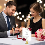 24 Pcs Table Number Holders Place Card Holders for Table 2 Inch Ring Clip Bell Number Holder Metal Picture Holder for Wedding Christmas Restaurant Home Photo Office Memo(Gold,Ring)