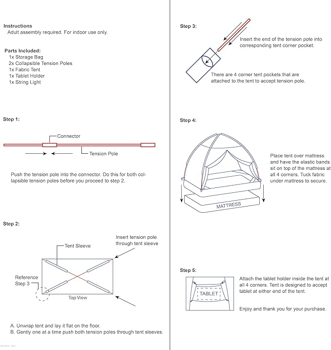 Dinosaur Twin Bed Tent for Kids Indoor Fort - Magical Dream Tents for Boys Pop Up Toddler Bed Canopy for Girls Bunk Bed Tent for Top Bunk - Sensory Sleep Pod for Kids Educational