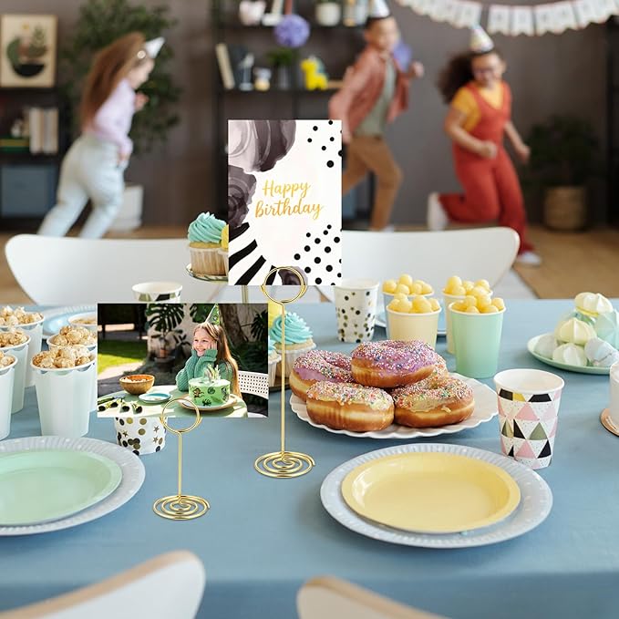 36PCS Table Number Holders 3 Size Place Card Holder Wire Picture Photo Table Sign Stand Name Numbers Menu Memo Note Clips for Centerpieces Wedding Anniversary Reception Birthday Party