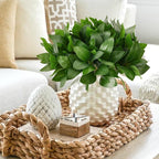 12 PCS Artificial Greenery Stems Fake Eucalyptus Leaves Stems Real Touch Greenery Branches for Vase Fillers Home Wedding Party Kitchen Indoor Outdoor Decorations