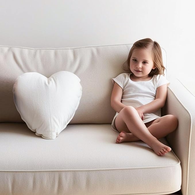 Throw Pillow Inserts, Heart Pillow Insert for Mother's Day, Lightweight Soft Fillers for Sofa, Bed, and Home Décor, Outdoor Pillow Insert