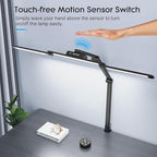 Syrinx LED Desk Lamp, Architect Desk Lamps for Home Office with Gesture Switch & Remote Control, 24W Bright Desk Light with 50 Light Modes Eye-Caring Desk Lamp with Clamp for Reading Study Workbench