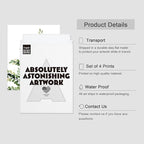 SIGNWIN Poster Bathroom Decor 11"x14", Wall Art Room Decor Multicolor for Living Room, Bedroom, Office Green Pastel Forest Fern Leaf Collage Nature Garden Illustrations Plant Art Botanical