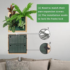 Vertical Wall Planter, 4 Pots Self Watering Living Planters Indoor, Wooden Frame Planter Wall Decoration Home Office (No Screw)