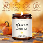 Auelife Fall Candle Set | 4 Pack Scented Candles for Home - Candle Gifts for Women Men, Soy Candles Home Scented | Autumn Fragrance of - Apple Pie/Cinnamon/Harvest/Wreath