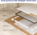 Bathroom Vanity Mirror 48x36 Inch, Matte Black Rectangle Bathroom Mirror, Anti-Rust, 4MM Tempered Glass, Wall-Mounted Mirror, Hangs Horizontally or Vertically for Bathroom & Bedroom