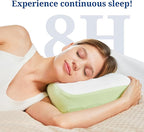 Without Pain Cervical Neck Pillow for Sleeping, Ergonomic Contour Side Sleeper Pillows for Adults, Cooling Orthopedic Pillow for Neck Relief Support, Memory Foam Pillows Back Stomach Sleepers [Green]