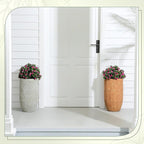 Yunlly Set of 2 Artificial Boxwood Topiary Ball Tree Fake Bushes Shrubs Outdoor Faux Plant with Ground Spike Flowers UV Resistance Greenery for Front Porch Garden Patio Indoor(Pink,18x10inch)