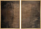 SIGNFORD Framed Canvas Print Wall Art Set Abstract Earthy Tones Modern Minimalist Abstract Shapes Illustration Modern Art Decorative Nordic Nature for Living Room, Bedroom, Office - 16"x24"x2 Natural