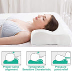 Fityou Cervical Pillow for Neck Pain Relief, Neck Pillow for Sleeping Neck and Shoulder Pain, Orthopedic Sleeping Pillow for Adults Kids, Ergonomic Contour Memory Foam Pillow for Side Back Sleeper