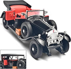 Model Car Kits Adults and Boys 1/24 Diecast Cars Phantom Generation Vintage Car Collectibles,Die Cast Metal Pull Back Cars with Lights and Sounds,Toy Cars for Boys Age 3-12（Black）