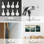 HLNIUC Green Foggy Forest Framed Canvas Wall Art Set,Watercolor Boho Pine Tree Wall Decor,Modern Misty Mountain Scenery Art Print,Nature Landscape Wall Painting for Living Room,Bedroom - 16”x24”x3