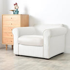 Yates Home PU Leather Couch Sofa Cushion Slipcover Water-Proof Elastic Chair RV Seat Covers Loveseat Sofa Furniture Protector Slip Cover for Seater Replacement in Living Room（Chair, Beige）