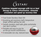 Cryosphere Massage Ball Hot Cold Roller Ball - Fast Muscle Pain Relief - Stainless Steel Balls for Heat or Ice Therapy - Feet Pain - Plantar Fasciitis- Back Ache - Foot Massager - 60 mm Ice Roller