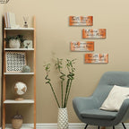 FENCORDAR 4 Pieces Orange Bathroom Decor Bible Verses Decor Wooden Orange Wall Decor Abstract Office Christian Wall Decor Religious Art for Women Office Home Bedroom Living Room Decor(10x4)