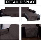 Easy-Going L Shape Sofa Slipcover Sectional Couch Cover - Reversible & Pet-Friendly (X-Large, Chocolate/Chocolate)