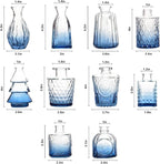 RUCKACE Bud Vases in Bulk 22 Blue Glass Small Vases Flower Vase Bulk for Centerpiece Table Wedding Decorations Home Decor Party(Gradient Blue 22 Pack)