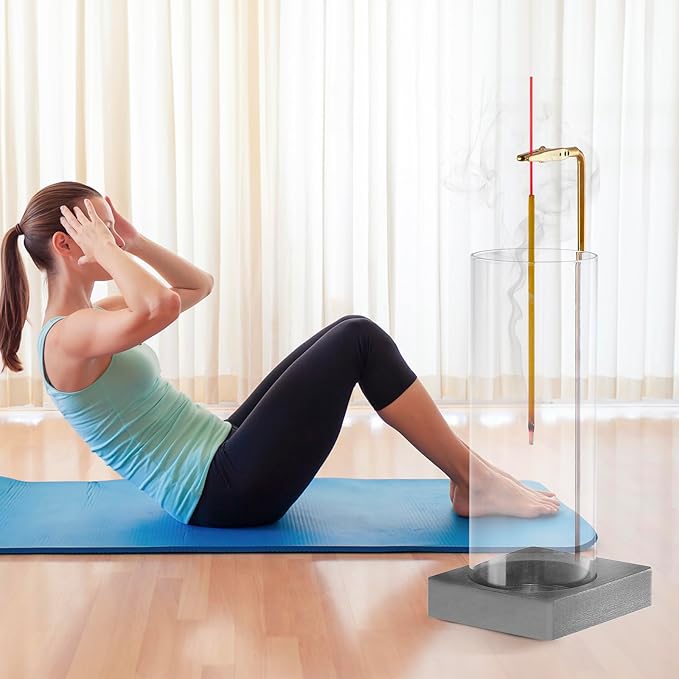 1 Pack Incense Holder for Sticks, Insence-Stick Holder Ash Catcher with Removable Glass [Anti-Ash Flying], Mess-Free Incense Burner Holder, Perfect for Meditation Yoga Relaxation,Home Decor(Dark Gray)