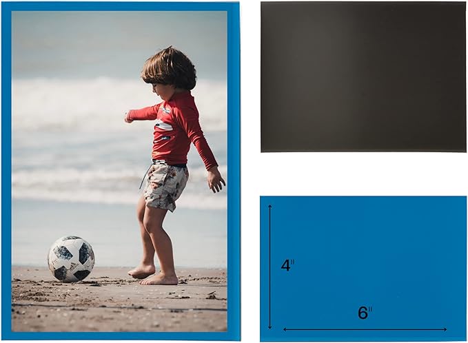 Magtech Magnetic Photo Pocket Picture Frame, Color Pops, Holds 4x6 Inch Photos, 10 Pack Assorted Colors, Made in the USA (94610)