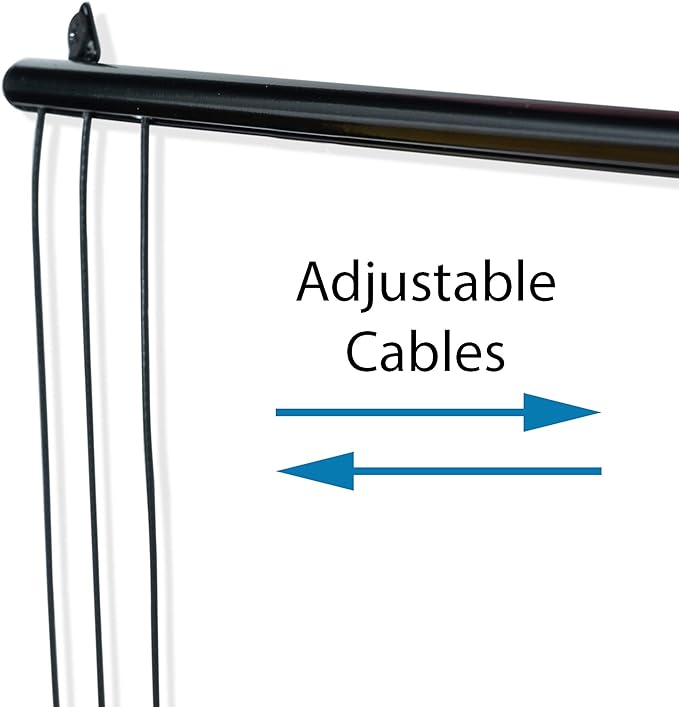 You Have Space WAJER Picture Hanging Kit with 24 Magnetic Clips for Pictures, Polaroids, Kids Crafts and Artwork, Metal Black