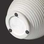 White Ceramic Vase, Rustic Farmhouse Vase with Handle, Pottery Vases for Flower, Farmhouse Decor, Centerpiece Table Decorations, 6 inch