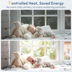 rabbitgoo Window Tint for Home One Way Privacy Window Film See Out Not in Heat UV Blocking Reflective Removable Static Cling Mirror Decorative House Glass Covering, Black Silver, 29.5 Inch X 6.5 Feet