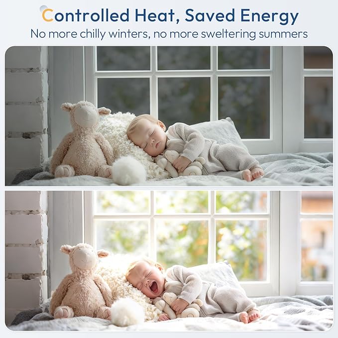 rabbitgoo Window Tint for Home One Way Privacy Window Film See Out Not in Heat UV Blocking Reflective Removable Static Cling Mirror Decorative House Glass Covering, Black Silver, 35.4 Inch X 6.5 Feet