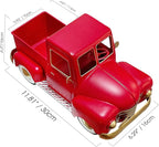 Red Vintage Metal Truck Decor, Red Christmas Truck Decor , Decorative Trucks For Your Home Kitchen, Bedroom, Office, Living Room, Bathroom, & Holiday Shelf Farmhouse Centerpiece Table Decorations