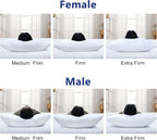 Shatex Extra Firm Pillow Queen Size 28 x 20 inch, Bed Pillow with Adjustable Insert Provides Stronger Support - for Back, Stomach & Side Sleepers.