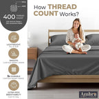 Tencel Sheets 4 Piece King Size - 100% Eucalyptus Lyocell King Size Sheets Set - Soft, Cooling & Breathable for Hot Sleepers - 16” Deep Pockets Hotel Quality Bedding Set - Grey