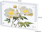 3 Pack Acrylic Picture Frames 5x7, 20%thicker Free Standing Desktop Display,Strong Magnetic Photo Frame, Double Sided Clear Picture Frames , Frameless Standing Desktop Frame for Home, Office, Gift Ready