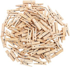 DECORA 3.5cm Sturdy Natural Wooden Mini Clothespin 100 Pieces in One Package