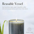 LAFCO New York Classic Candle, Sea & Dune - 6.5 oz - 50-Hour Burn Time - Reusable, Hand Blown Glass Vessel - Made in The USA