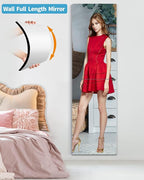 Shatterproof Wall Mirror Full Length for Bedroom, Acrylic Gym Mirrors For Home, Extra Thick: 0.12 inch, 14 x 24 inch x 2 Pcs, Workout Mirrors Safe for Kids, Over The Door, Long Wall Mounted