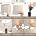 Seealle Modern Table Lamps Set of 2 - Touch Bedside Lamp for Nightstand with USB C+A,3-Way Dimmable Black Nightstand Lamps for Living Room Bedroom End Table with Beige Shade(Bulb Included)